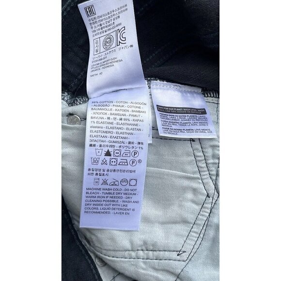 Levi's 502 Strauss Men's Tapered leg Navy Irregular Jeans Size W36 L30 - Picture 6 of 14